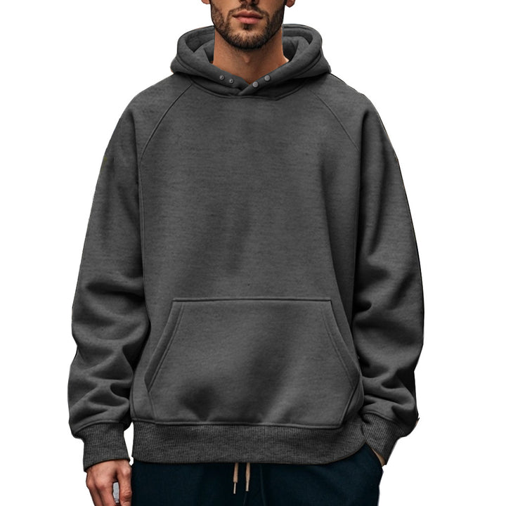 Herren nan oversized Kapuzenpullover mit Kängurutasche, Raglanärmeln und gerippten Bündchen Echo Archiv