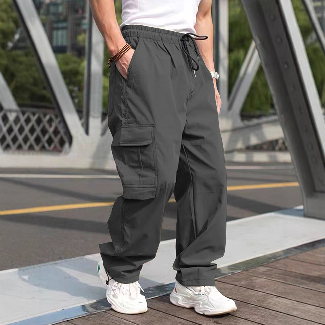 Herren moderne Cargohose mit elastischem Bund und multifunktionalen Taschen Echoarchiv
