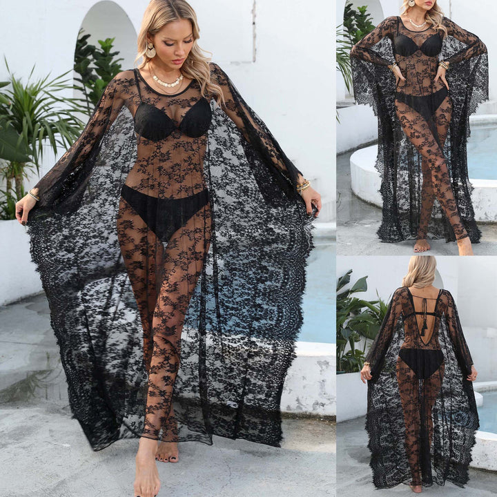 Damen transparenter Häkel-Kaftan Echo Archiv