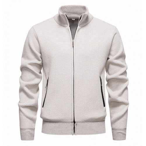 Herren Strickjacke mit modernem Zipper und seitlichen Reißverschlusstaschen Echoarchiv