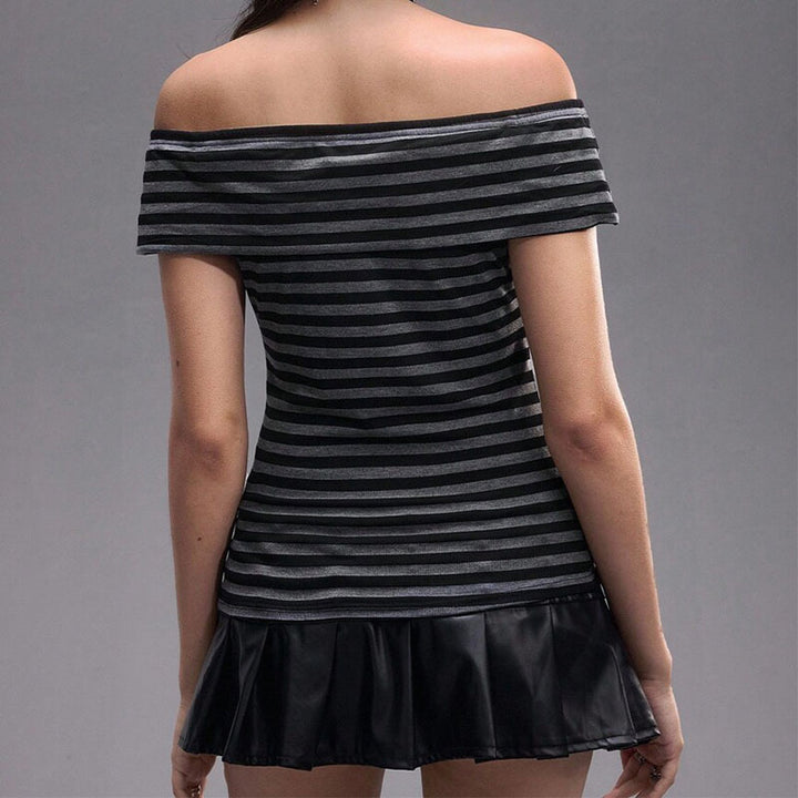 Damen Off-Shoulder Top mit glamourösen Strassdetails Echo Archiv