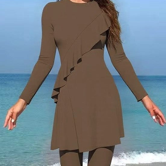 Damen Sportlicher Schwimmanzug mit Wickelrock Echo Archiv