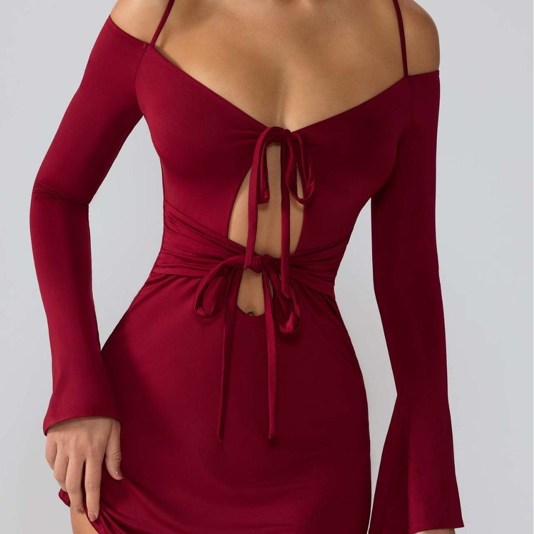 Damen Minikleid mit raffinierten Cut-Out-Details und schickem Knotenverschluss Echo Archiv