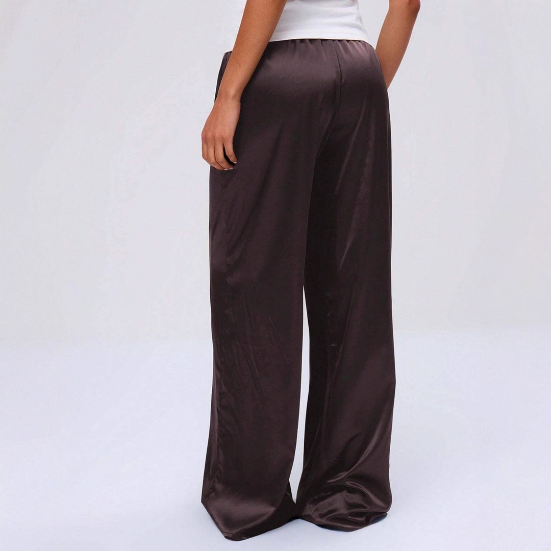 Damen Satin-Hose mit weitem Bein und elastischem Bund Echo Archiv