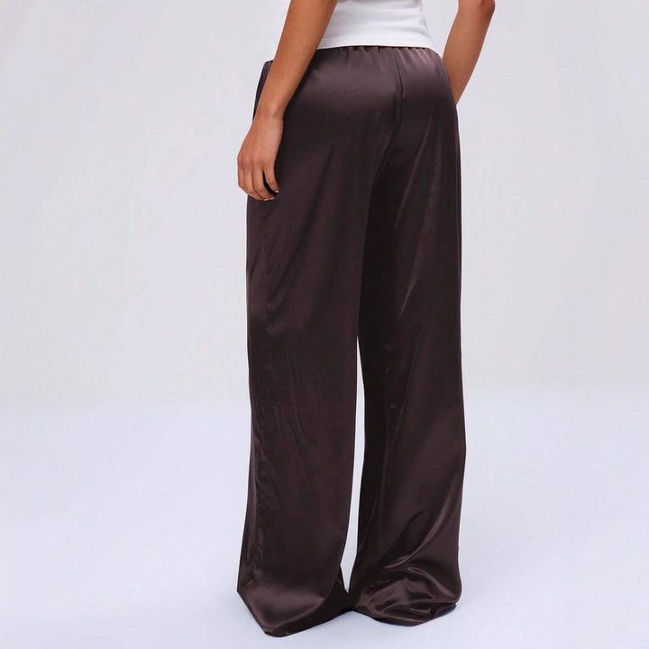 Damen Satin-Hose mit weitem Bein und elastischem Bund Echo Archiv