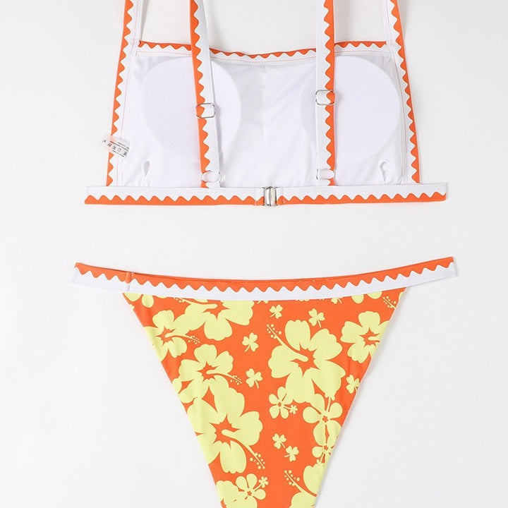 Damen Bikini-Set mit floralem Design und trendy Trägerdetails Echo Archiv