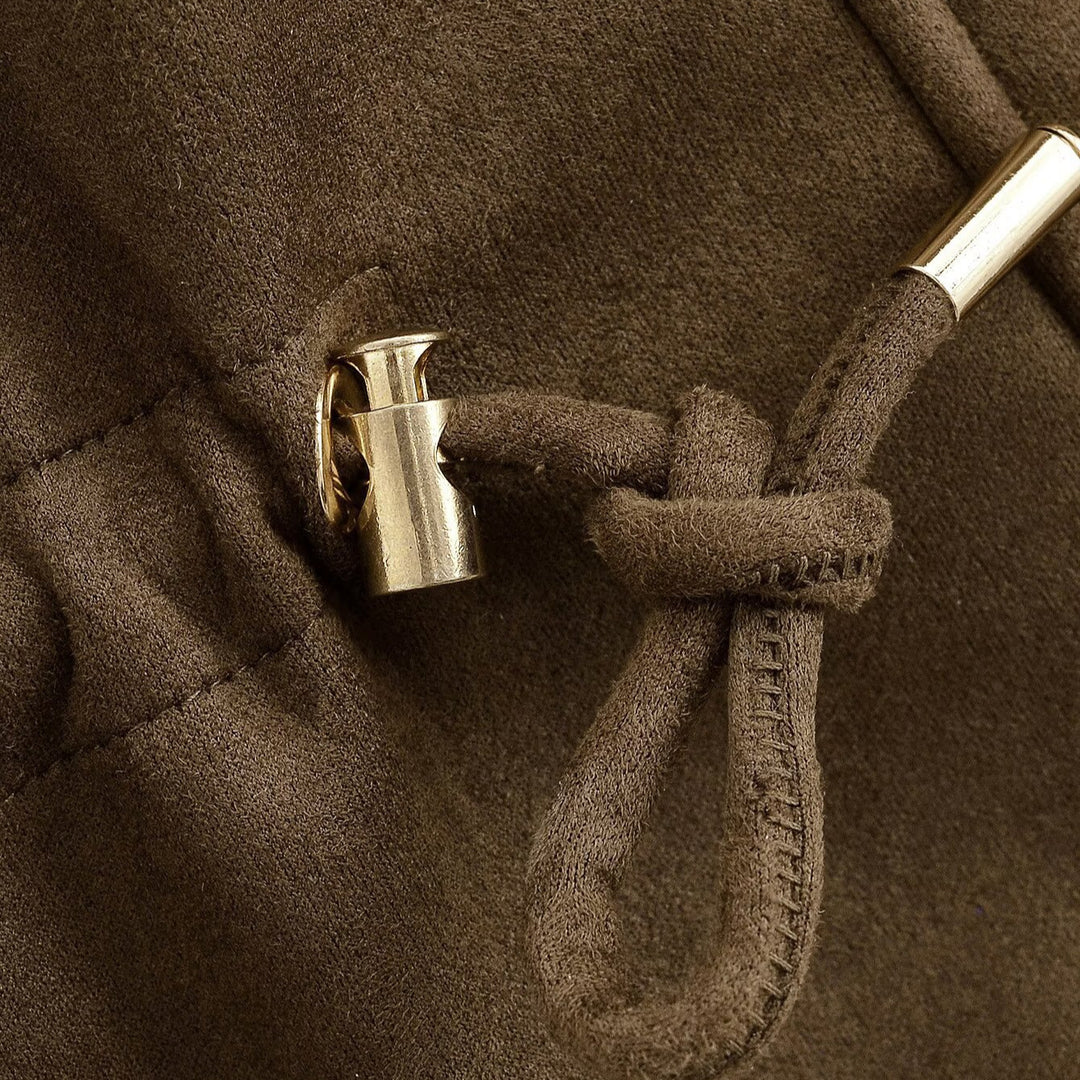 Damen Kurze Kapuzenjacke im Parka‑Look mit Tunnelzugtaillierung und Pattentaschen Echoarchiv