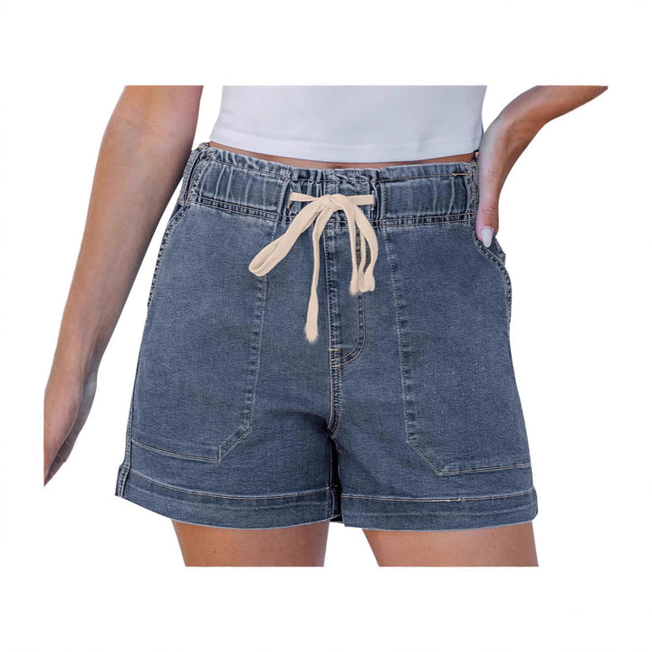 Damen bequeme Denim-Shorts mit Gummizug und praktischen Taschen Echo Archiv