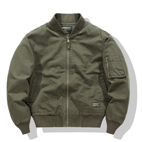 Herren  Heavyweight Baumwoll-Twill Bomberjacke mit gerundeter Tasche und Utility-Ärmeltasche mit Reißverschluss Echo Archiv