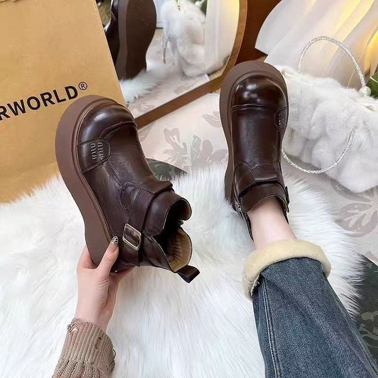 Damen Stilvolle Leder-Boots mit Kuschelfutter Echo Archiv
