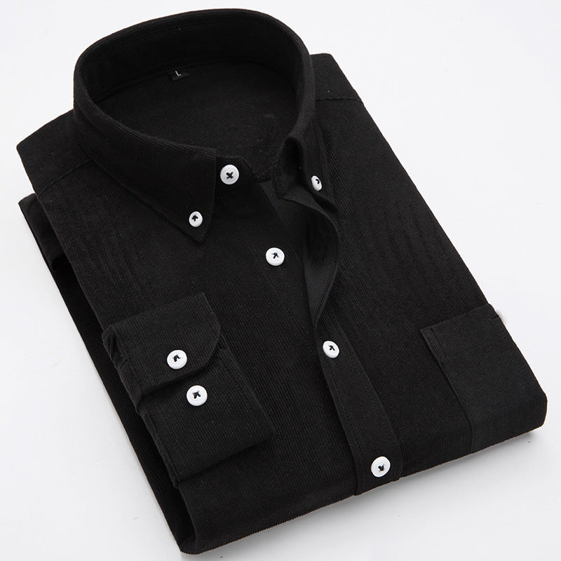 Herren Cord-Hemden mit button-down Kragen und aufgesetzter Brusttasche Echoarchiv