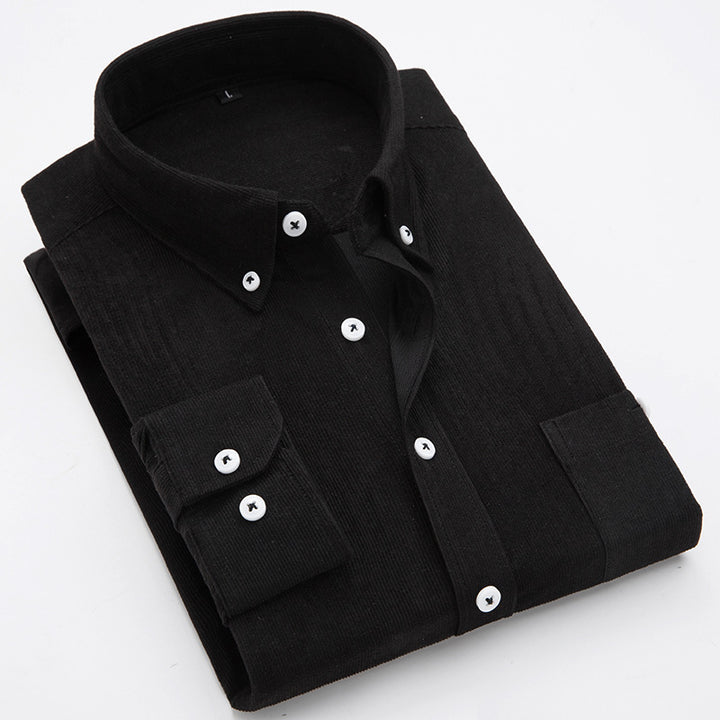 Herren Cord-Hemden mit button-down Kragen und aufgesetzter Brusttasche Echoarchiv