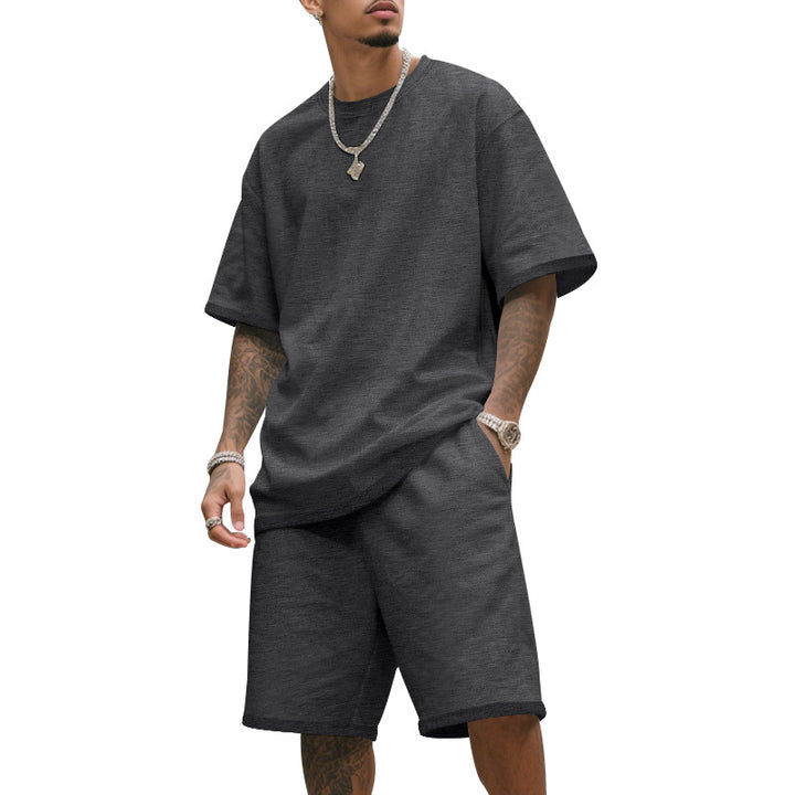 Herren Freizeit-T-Shirt und Shorts-Set aus atmungsaktivem Material Echoarchiv