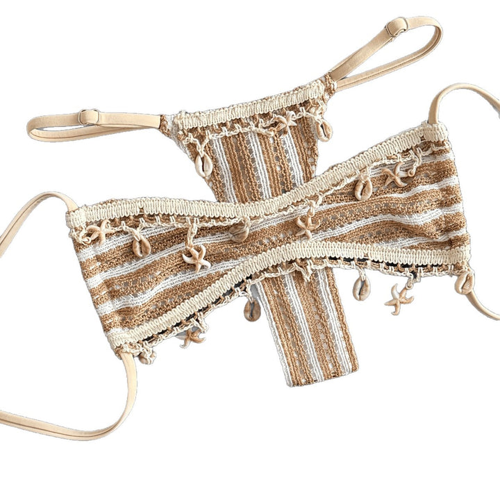 Damen Bandeau-Bikini mit einzigartigen Verzierungen Echo Archiv
