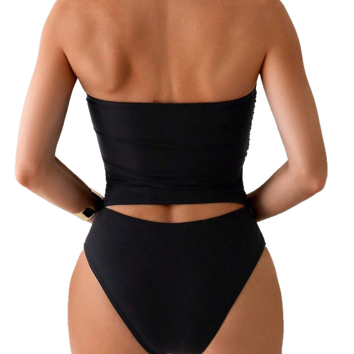 Damen Bandeau-Badeanzug mit einzigartigen Raffungen Echo Archiv