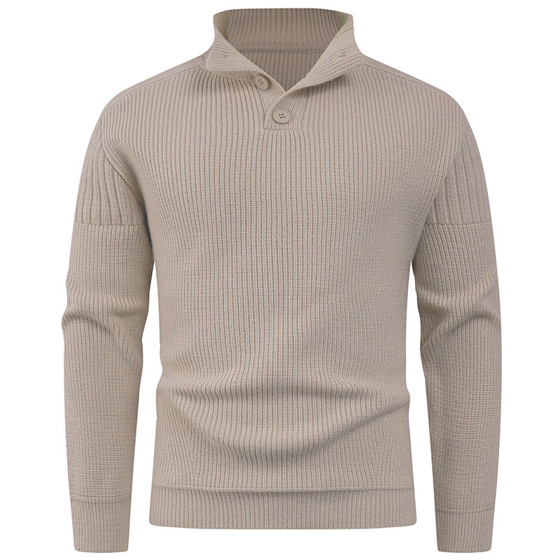 Herren innovativer Halbreißverschluss Pullover mit Rippstruktur Echoarchiv