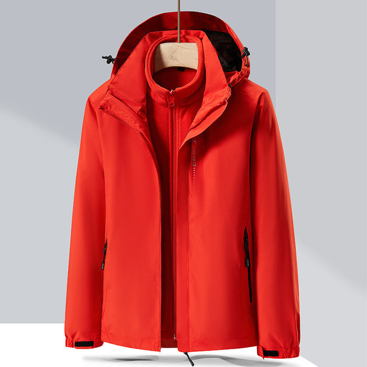 Damen dreilagige Softshelljacke mit herausnehmbarer Fleece‑Innenjacke – Célinea