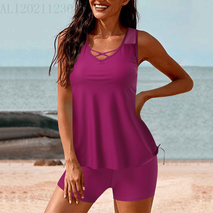 Damen Sportlicher Tankini mit Shorts Echo Archiv