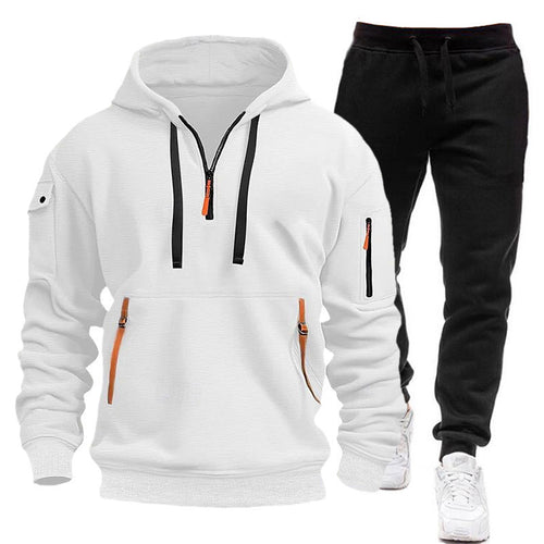 Herren sportlicher Kapuzenpullover mit Reißverschluss und praktischen Taschen Echoarchiv