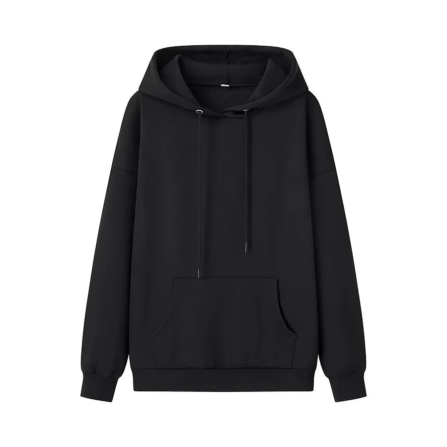 Unisex nan oversized Kapuzenpullover aus Baumwollmix mit Kängurutasche, Bindebandkapuze und Rippbündchen Echo Archiv