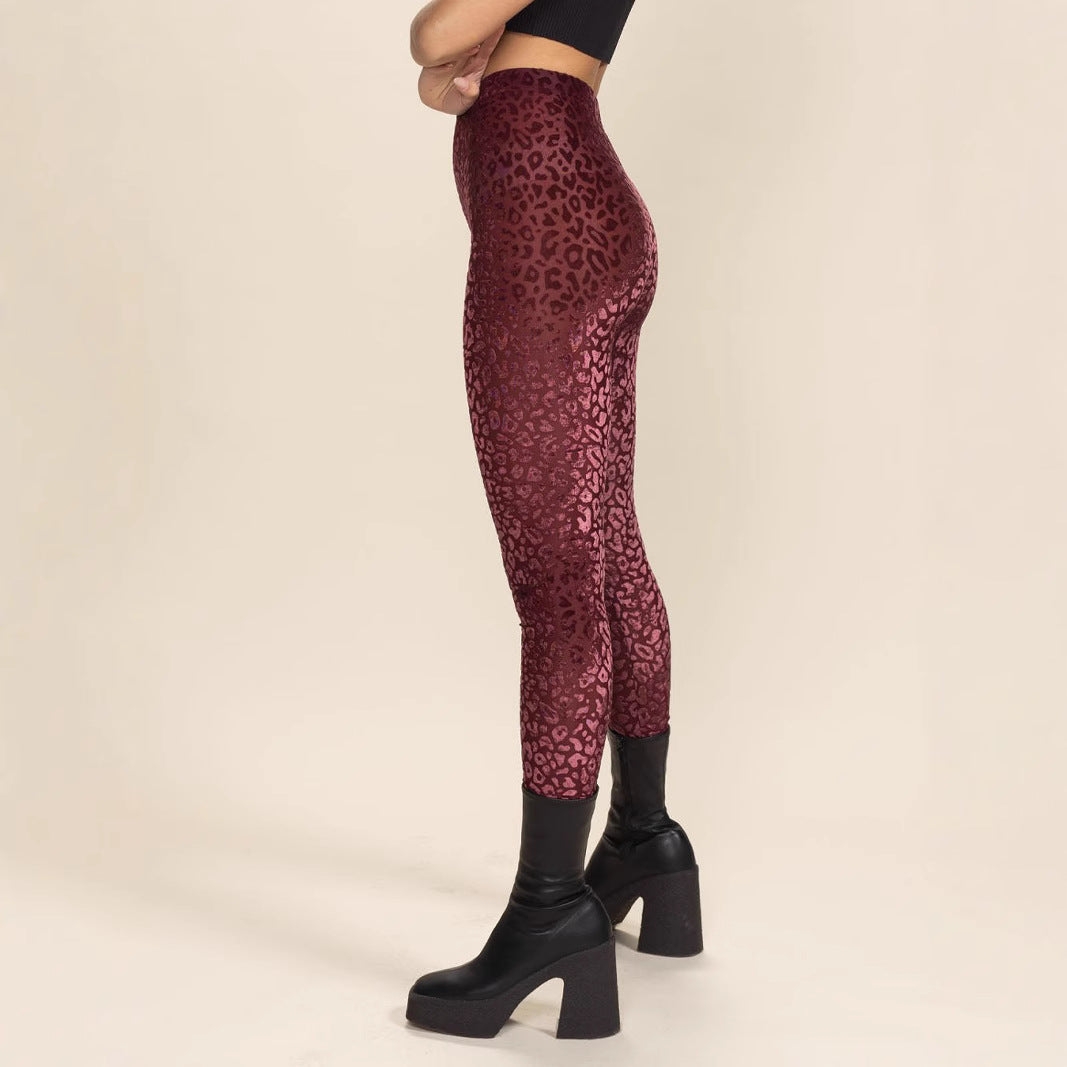 Damen Hochtaillierte Leggings mit animalischem Muster Echo Archiv