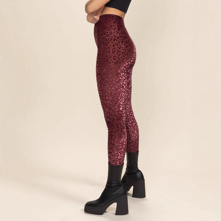 Damen Hochtaillierte Leggings mit animalischem Muster Echo Archiv