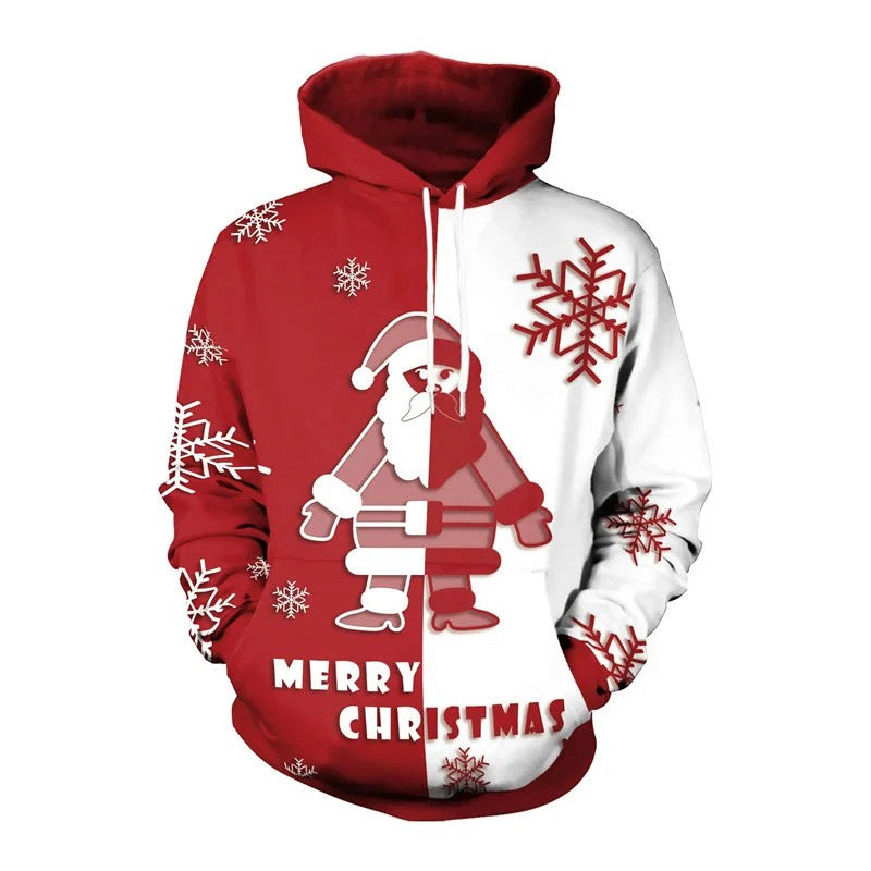 Damen Lustiger Kapuzenpullover mit Weihnachtsmotiv Echoarchiv