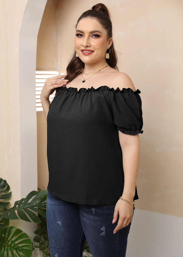 Damen Off-Shoulder Oberteil mit Volant Echo Archiv