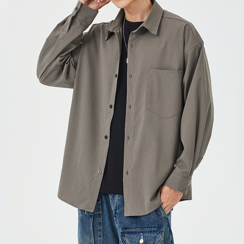 Herren lässiges Overshirt mit Brusttasche Echoarchiv