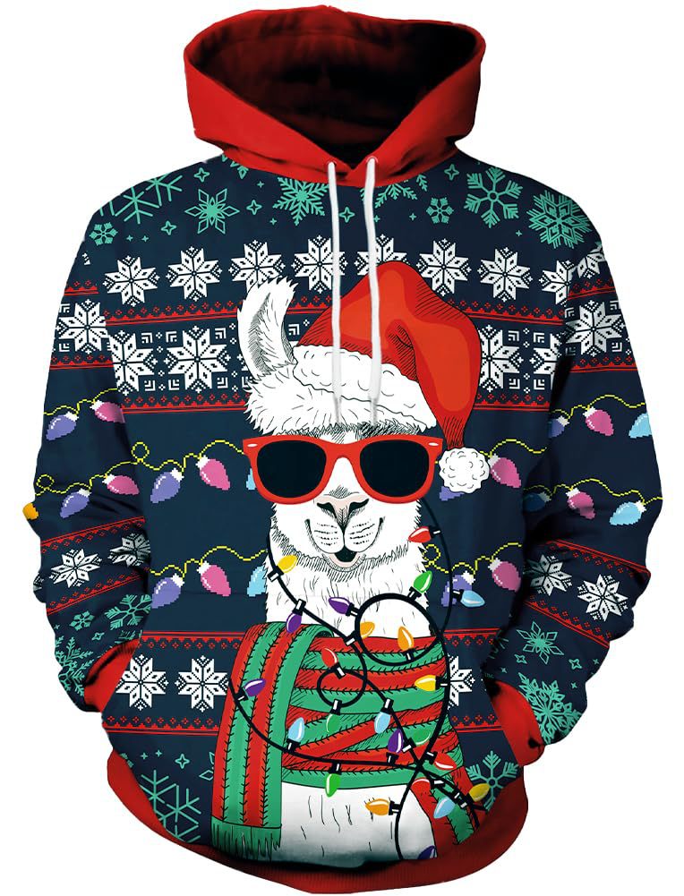 Damen Humorvoller Weihnachts-Kapuzenpullover Echoarchiv