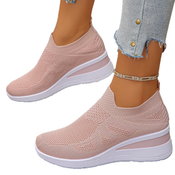 Damen Komfortable Wedge-Sneaker aus atmungsaktivem Strickmaterial Echo Archiv