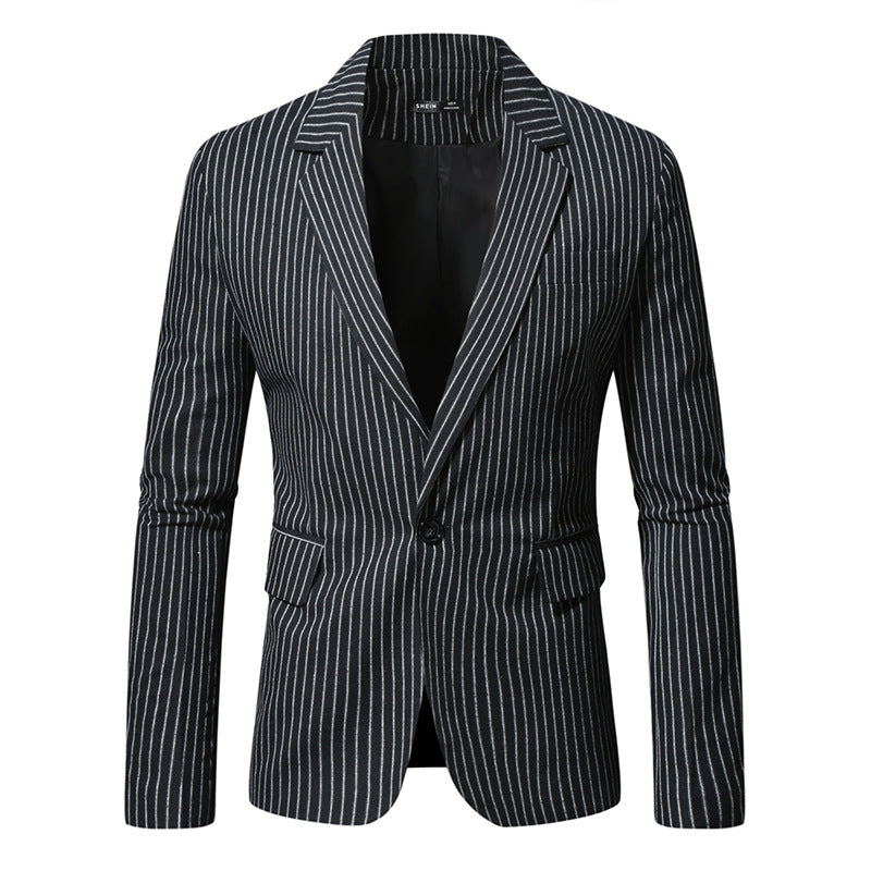 Herren elegante Anzugjacke im modernen Streifenmuster Echoarchiv