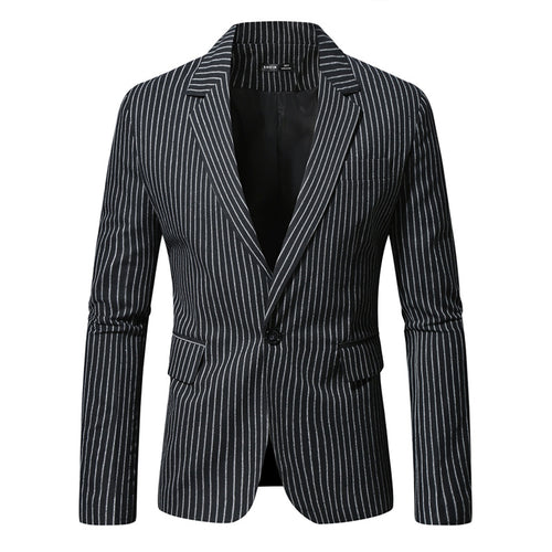 Herren elegante Anzugjacke im modernen Streifenmuster Echoarchiv