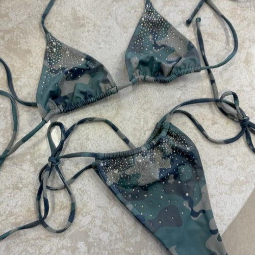 Damen Triangel-Bikini mit schimmernden Details Echo Archiv
