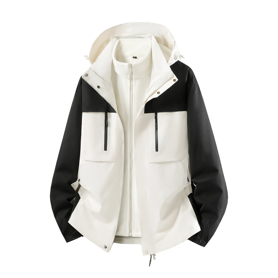 Herren Zweiteiliger Softshell-Parka mit herausnehmbarer Fleece-Innenjacke und Kapuze Echoarchiv