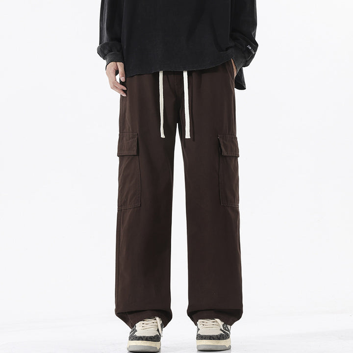 Herren Superweite Utility-Cargohose im tiefsitzenden Baggy-Cut mit Kordelzug Echo Archiv