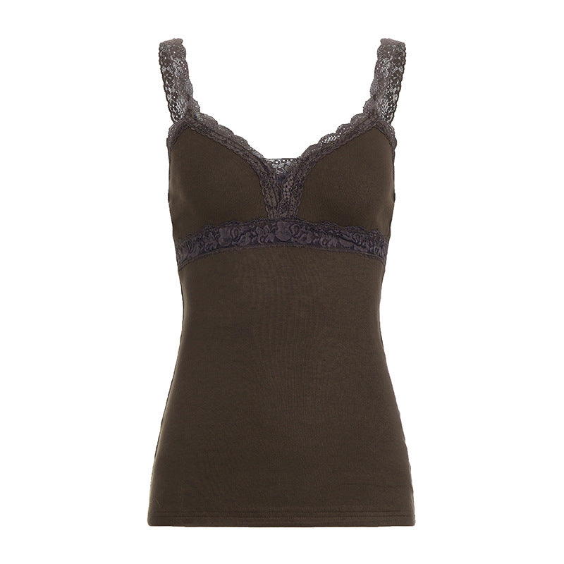 Damen Spitzenbody mit zarten Trägern und romantischen Rüschendetails Echo Archiv