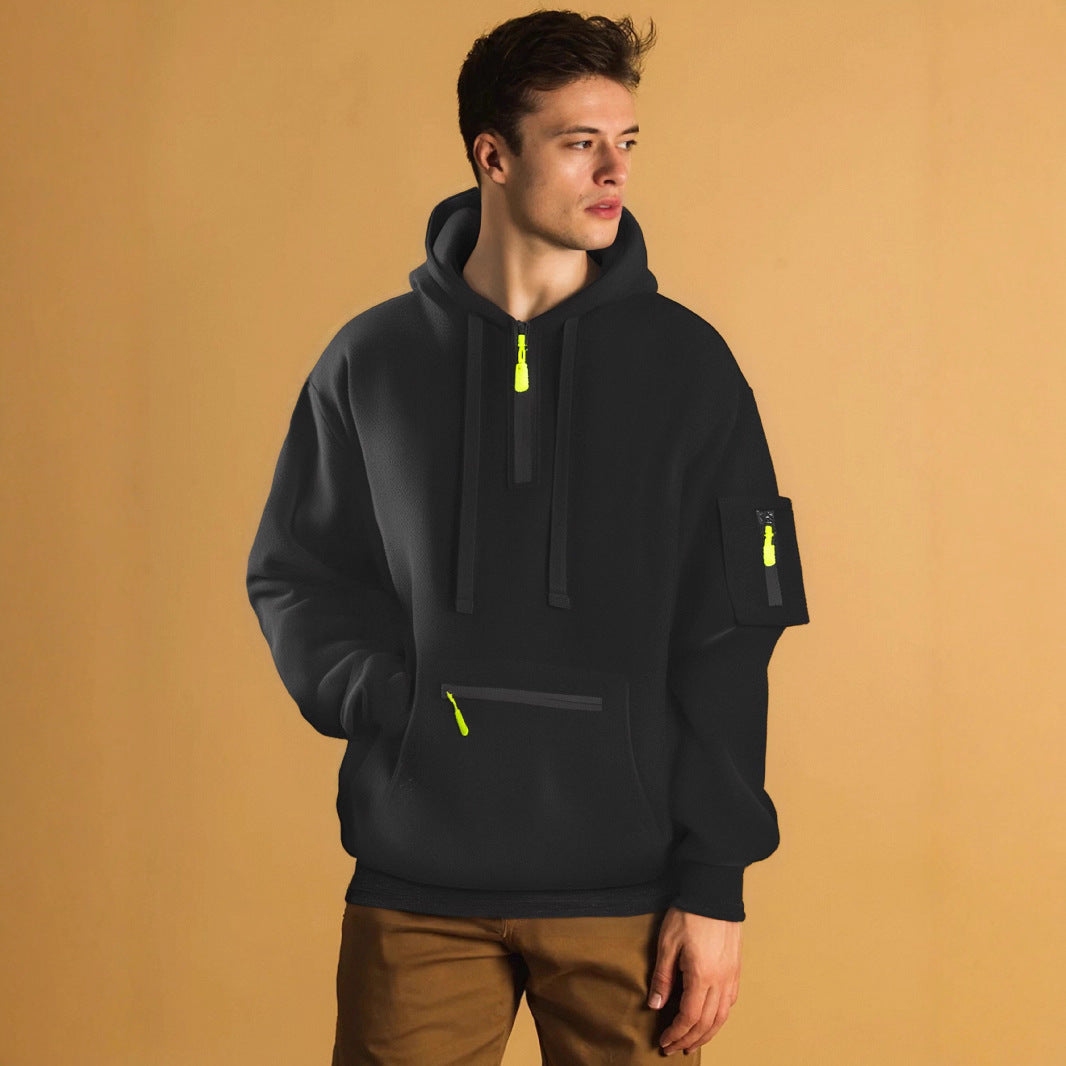 Herren sportlicher Hoodie mit praktischen Taschen und modischem Reißverschluss Echoarchiv