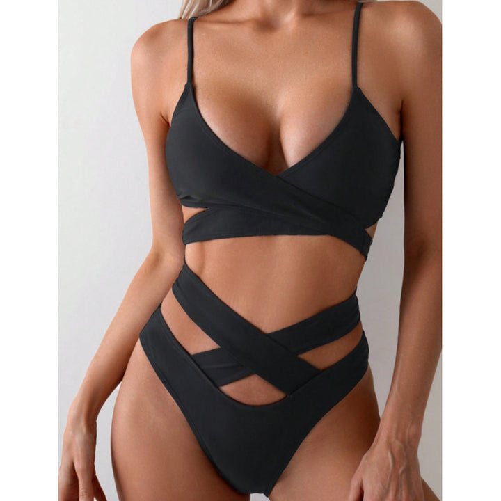 Damen Bikiniset mit stilvollem Wickeldesign und verstellbaren Trägern Echo Archiv