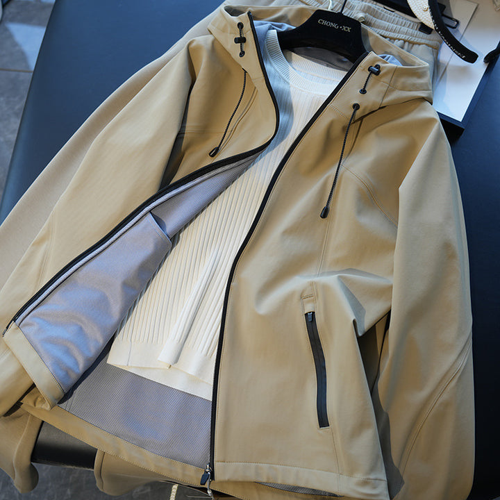 Damen Modische Übergangsjacke mit Stehkragen und praktischen Taschen Echoarchiv