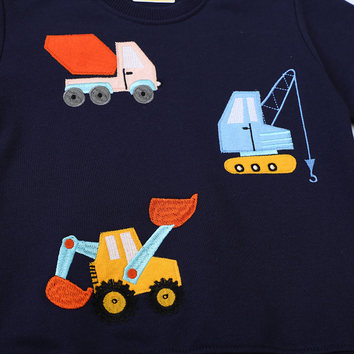 Jungen Sweatshirt mit kreativem Baustellenfahrzeug-Design Echo Archiv