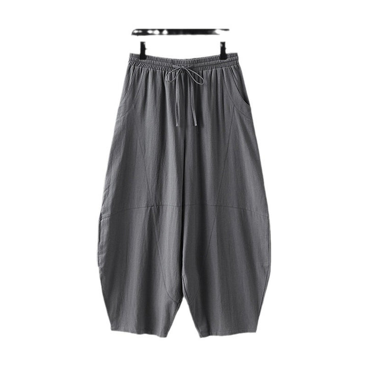 Damen weite Haremshose aus leichtem Satin mit Tunnelzug und seitlichen Taschen Echoarchiv