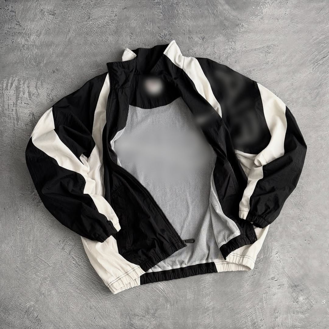 Unisex nan atmungsaktive leichte Wind- und Trainingsjacke mit Netzfutter, Stehkragen und elastischem Saum Echo Archiv