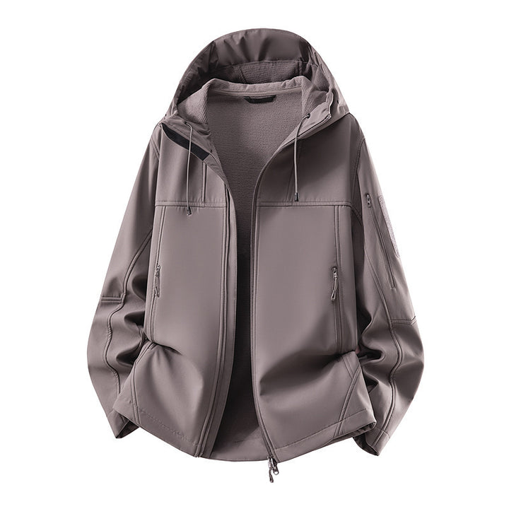 Herren Softshell-Jacke mit Fleecefutter, wasserabweisend und kapuzenverstärkung Echoarchiv