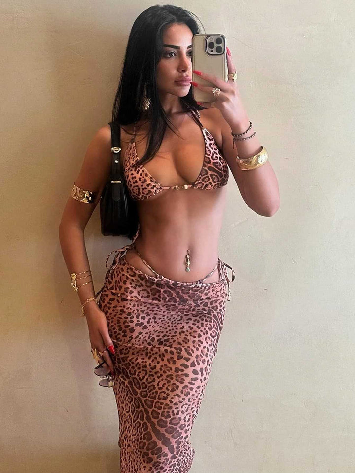 Damen Triangel-Bikini mit seitlichem Slip und verstellbaren Bändern Echo Archiv
