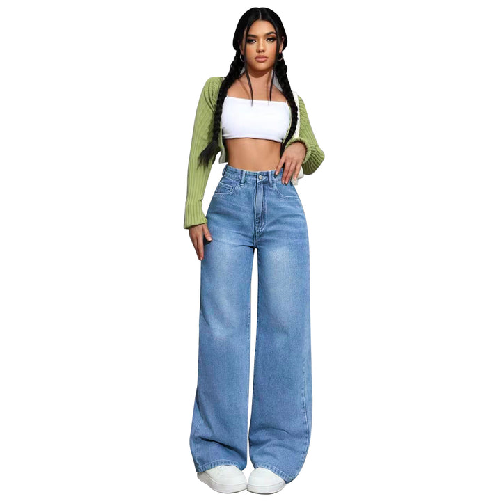 Damen High-Waist Palazzo-Jeans mit extra weitem Bein und soften Falten Echo Archiv