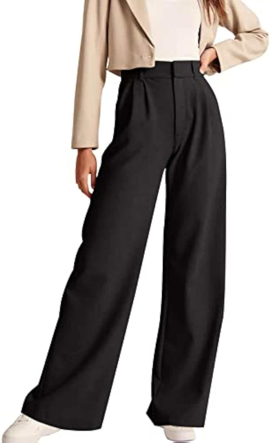 Damen Elegante, hoch taillierte Stoffhose Echo Archiv