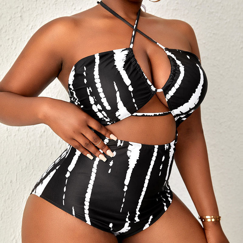 Damen Hoch taillierter Bikini mit raffiniertem Wickel-Design Echo Archiv