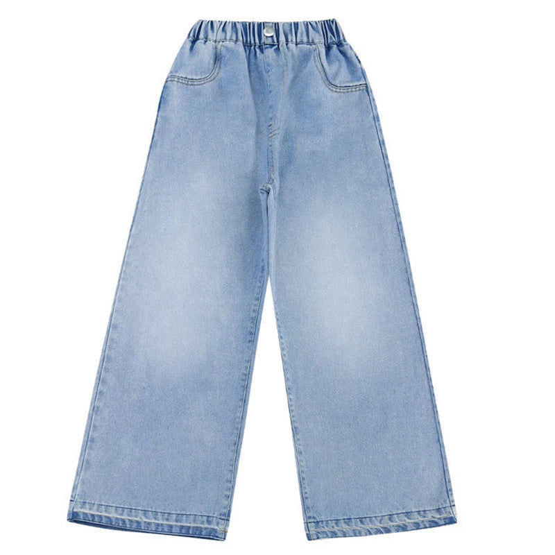 Damen weite Jeanshose mit elastischem Bund und hohem Sitz Echo Archiv