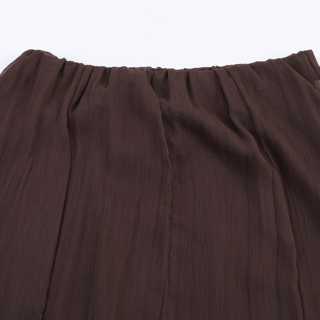 Damen Eleganter, fließender Maxirock mit Volants Echo Archiv